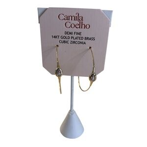 Camila Coelho Gold Plated Teardrop Earrings